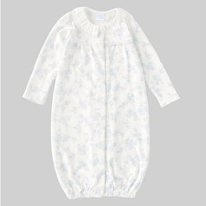 Edgehill Collection Baby Girls Newborn - 6 Months Long Sleeve Toile Print Gown